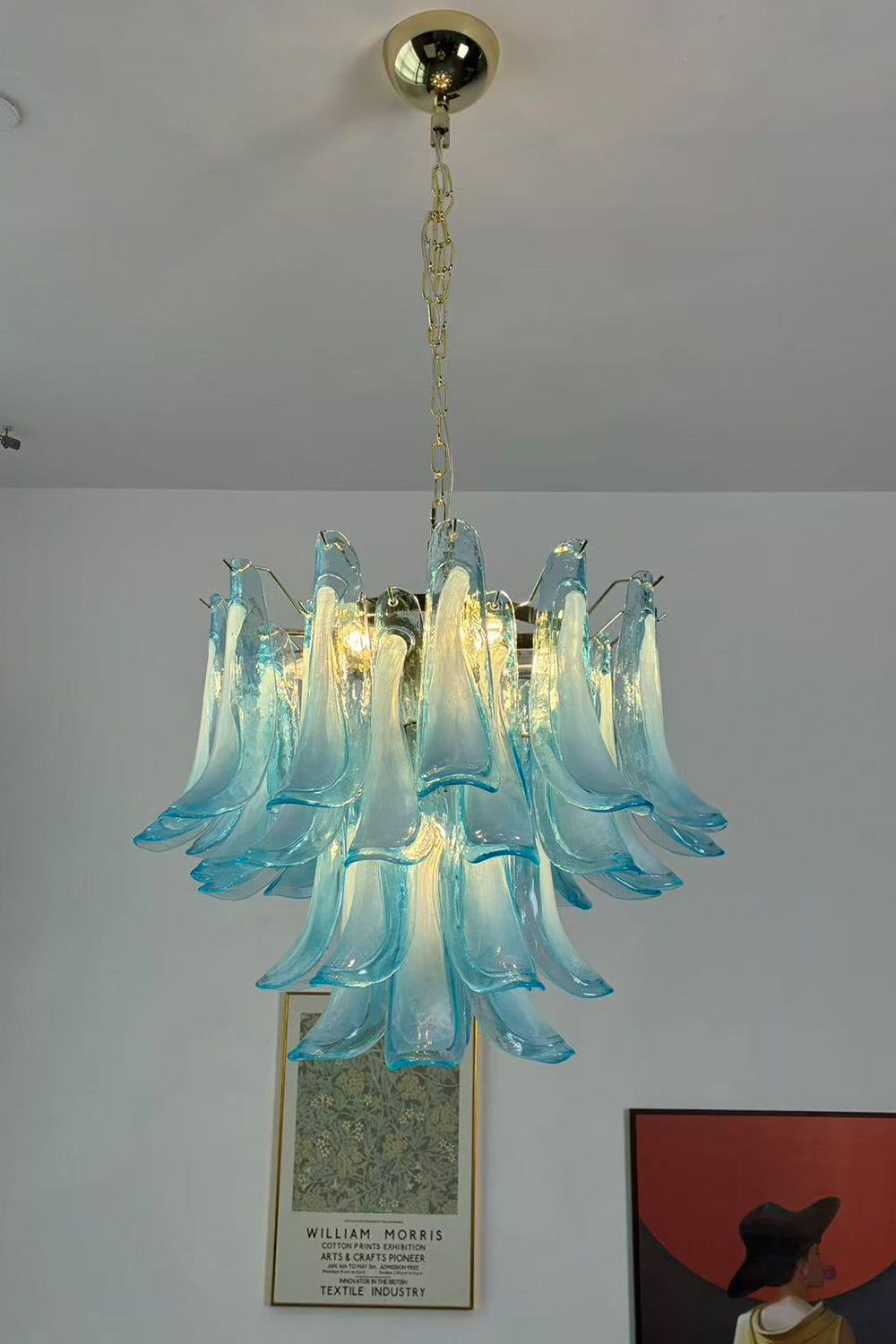 Azurea Petal Glass Chandelier