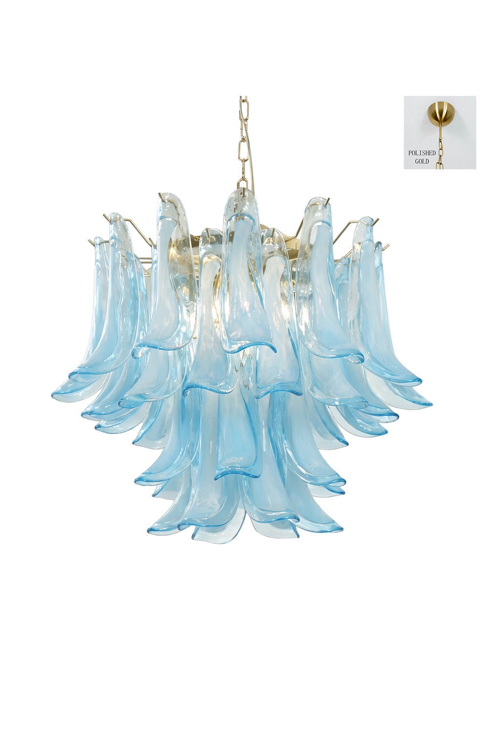 Azurea Petal Glass Chandelier