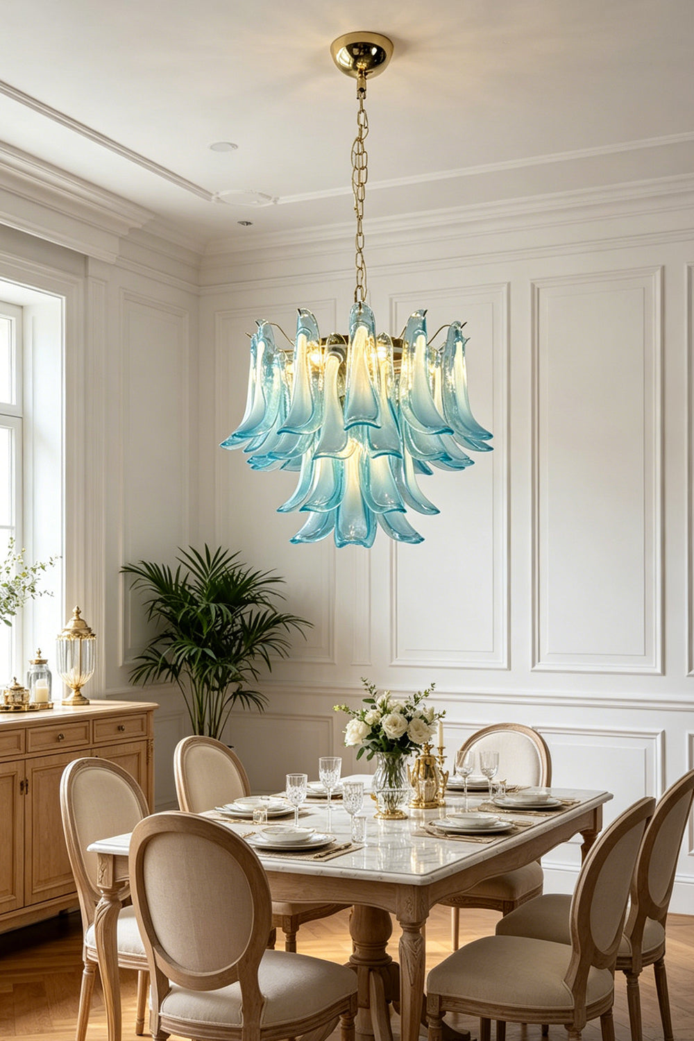 Azurea Petal Glass Chandelier