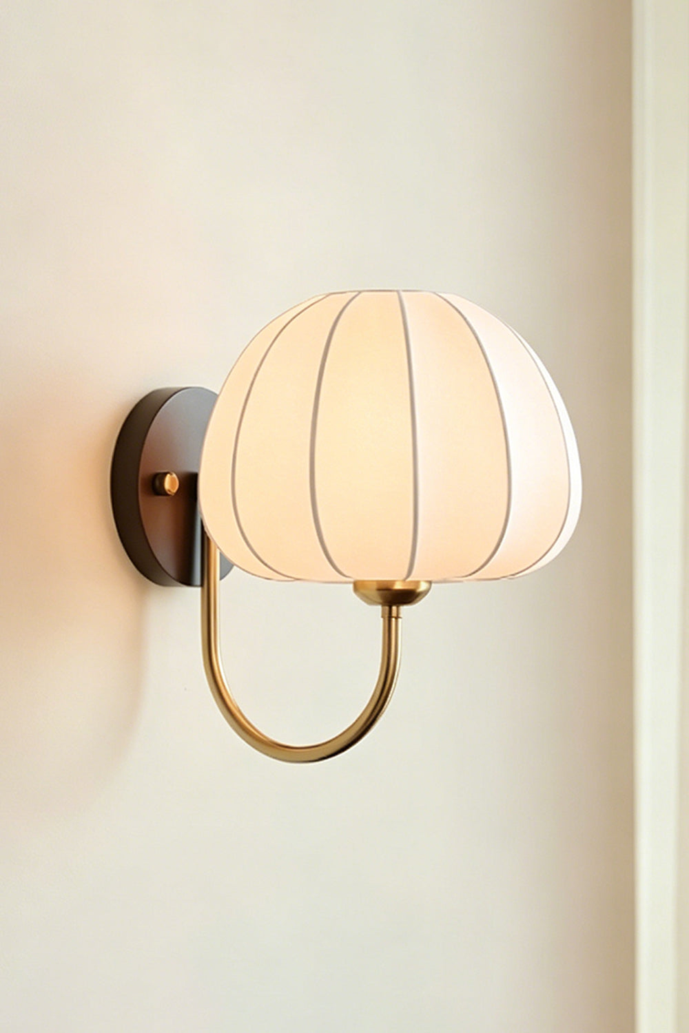 Baird Mid Century pumpkin Wall Lamp