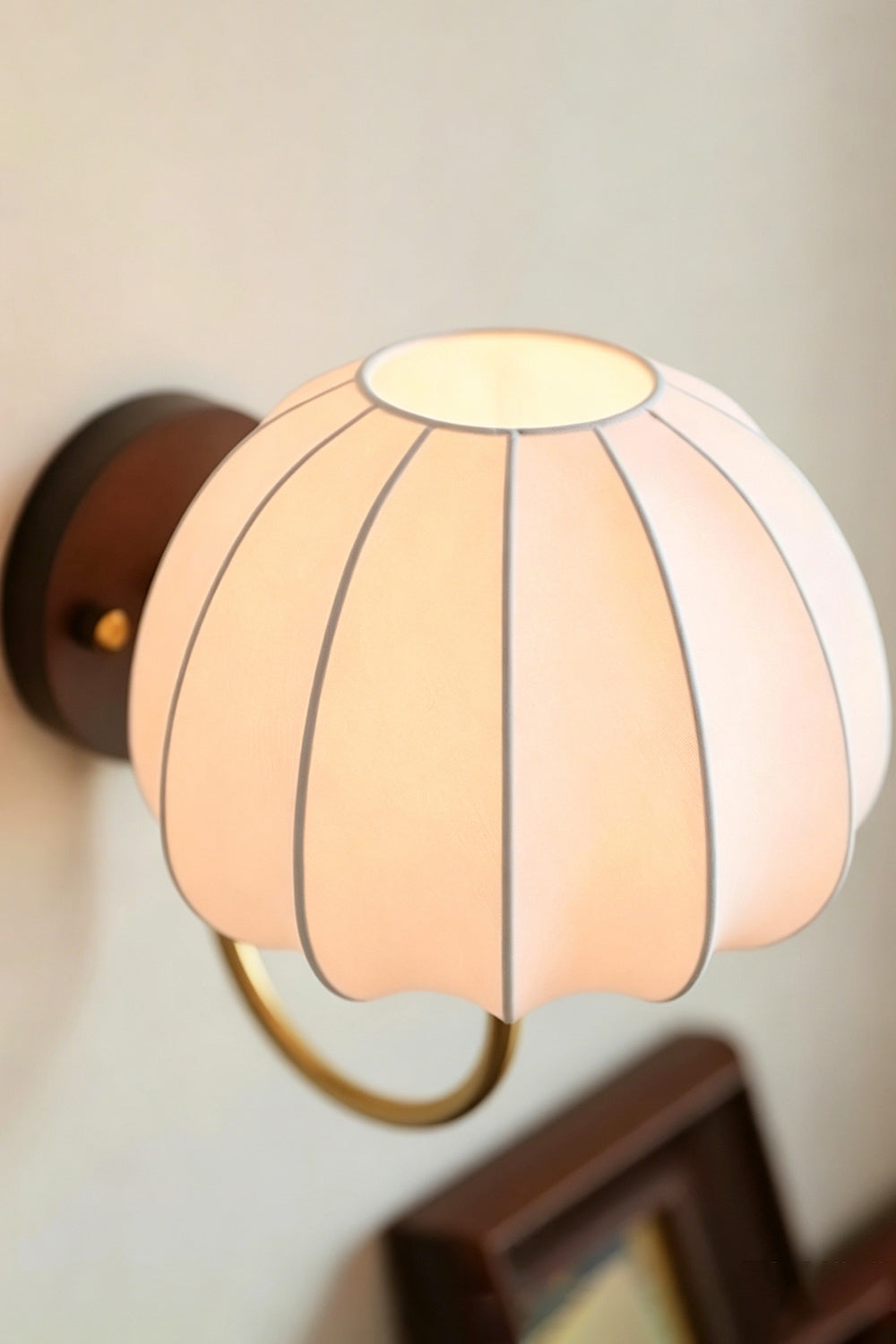 Baird Mid Century pumpkin Wall Lamp