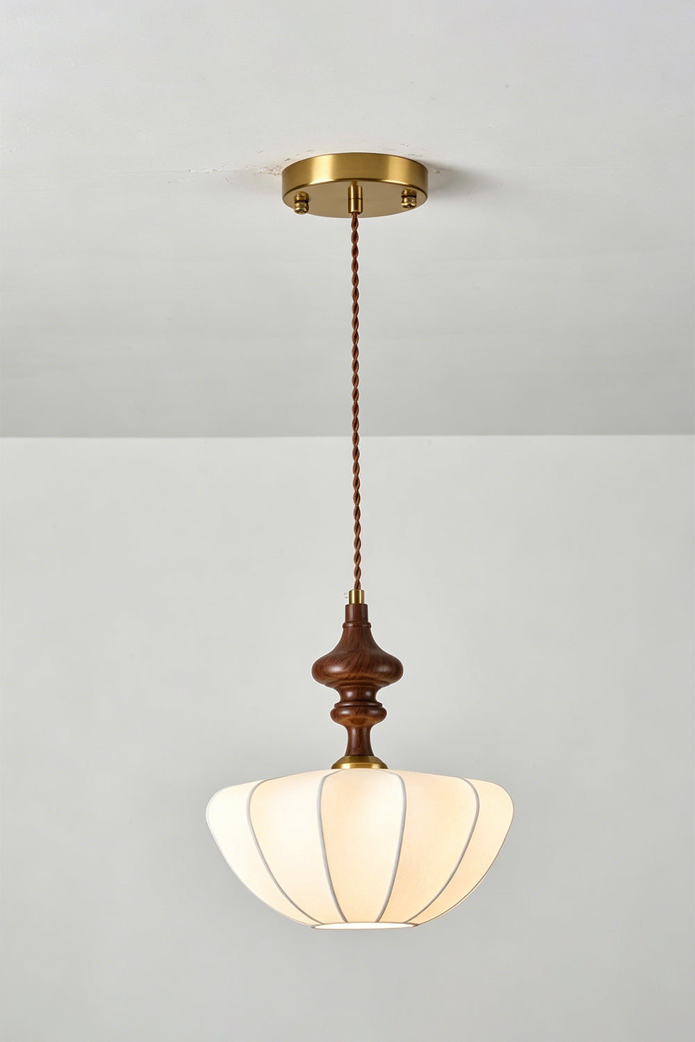 Baird Mid-Century Silk Pendant Light