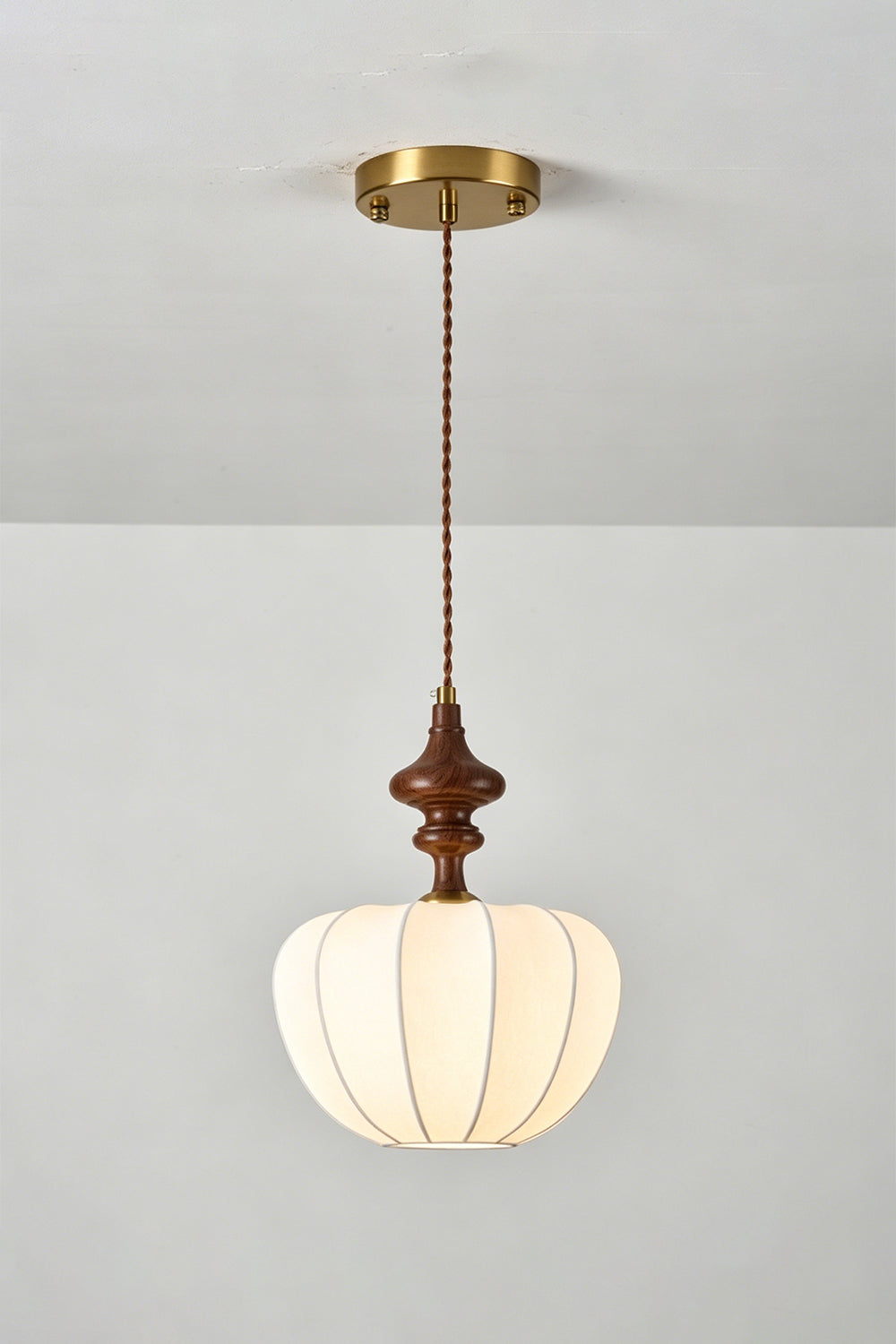 Baird Mid-Century Silk Pendant Light