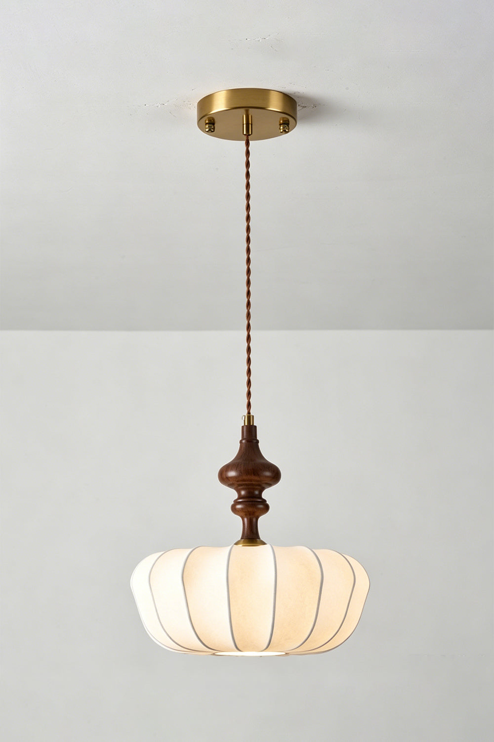 Baird Mid-Century Silk Pendant Light
