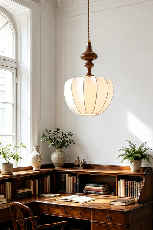 Baird Mid-Century Silk Pendant Light
