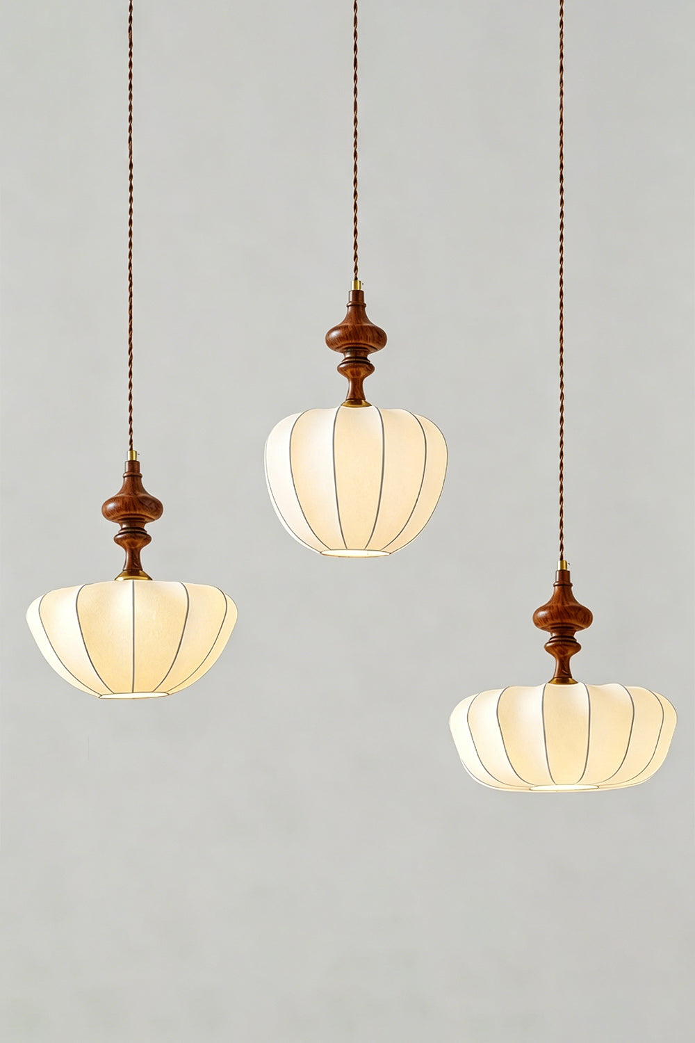 Baird Mid-Century Silk Pendant Light