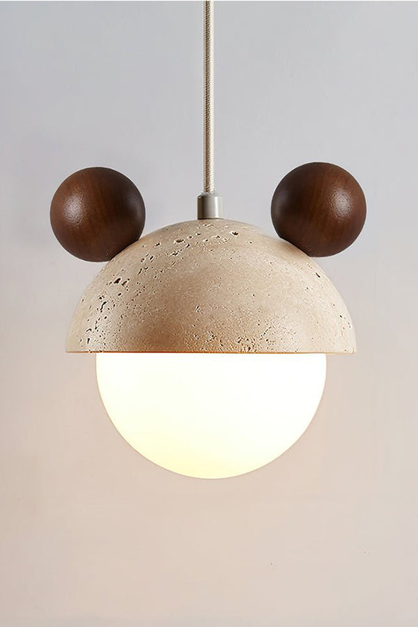 Bear Ear Travertine Pendant Lamp