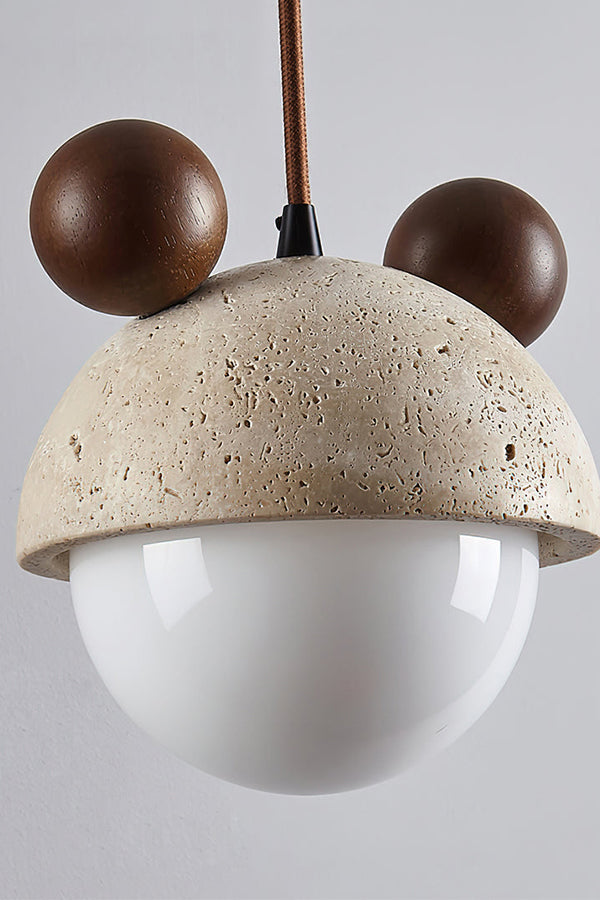 Bear Ear Travertine Pendant Lamp