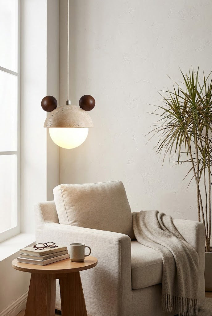 Bear Ear Travertine Pendant Lamp