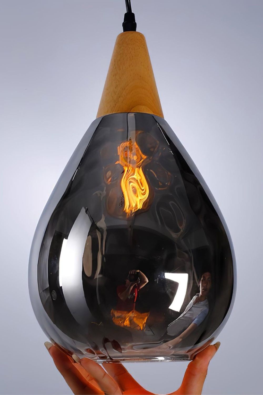 Besnier Rippled Glass Pendant Light