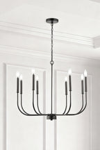 Black Iron Classic Candle Chandelier