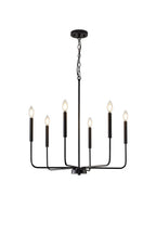 Black Iron Classic Candle Chandelier