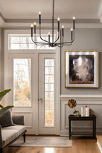 Black Iron Classic Candle Chandelier