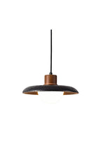 Black Travertine Dome Pendant Light