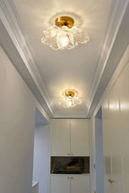 Blooming Glass Flower Ceiling Lamp