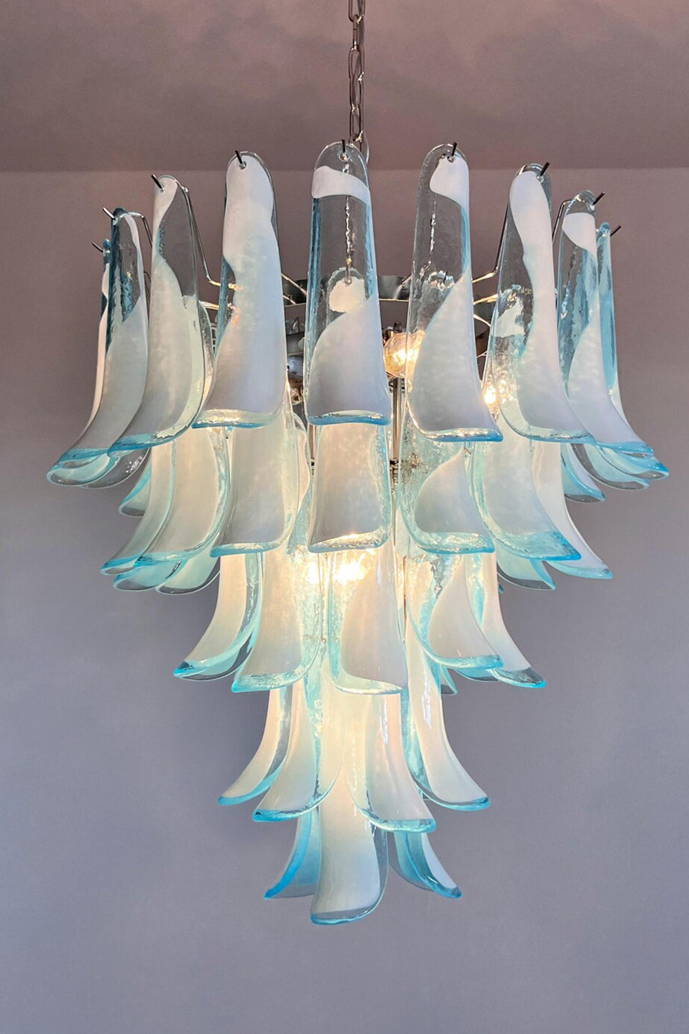 Blue Art Petal Chandelier