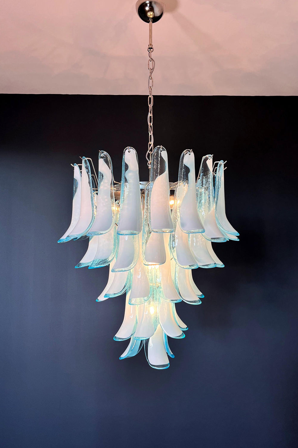 Blue Art Petal Chandelier