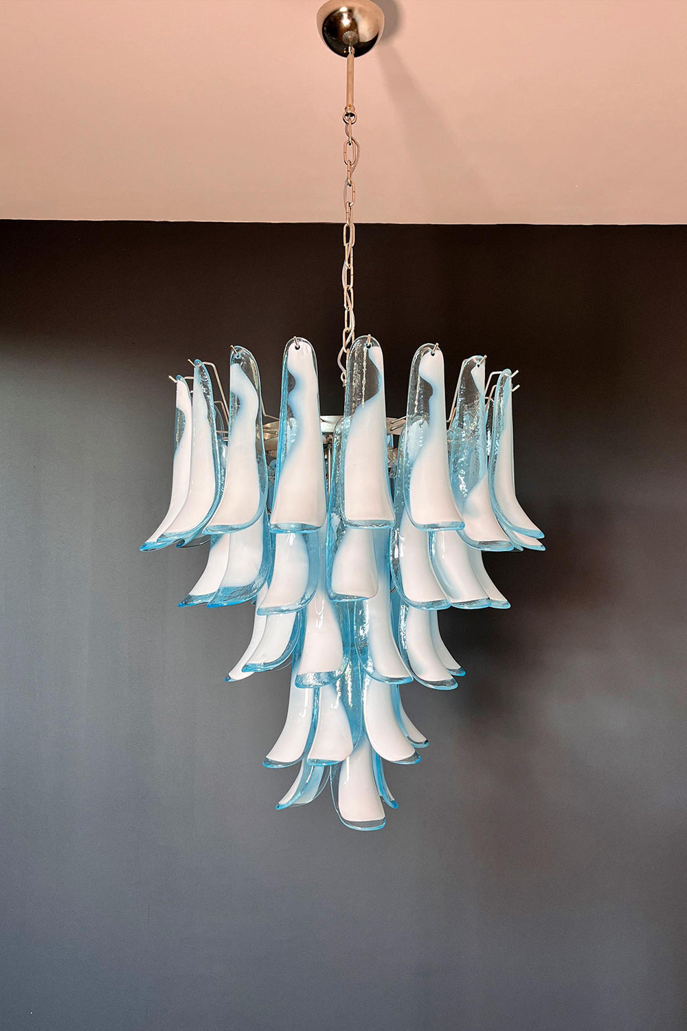 Blue Art Petal Chandelier