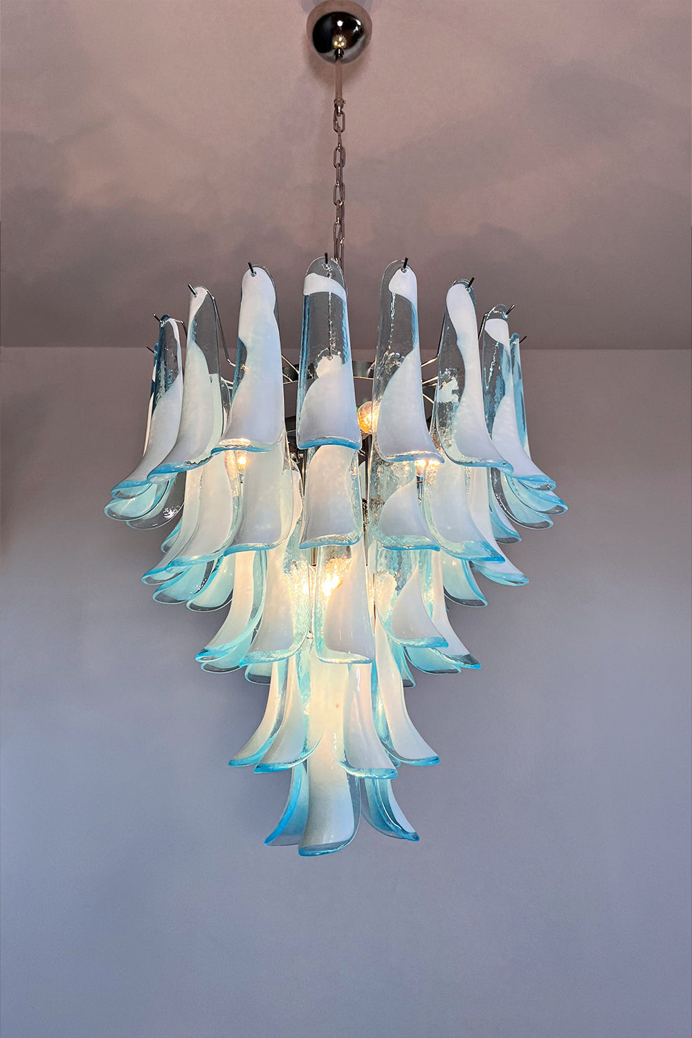 Blue Art Petal Chandelier