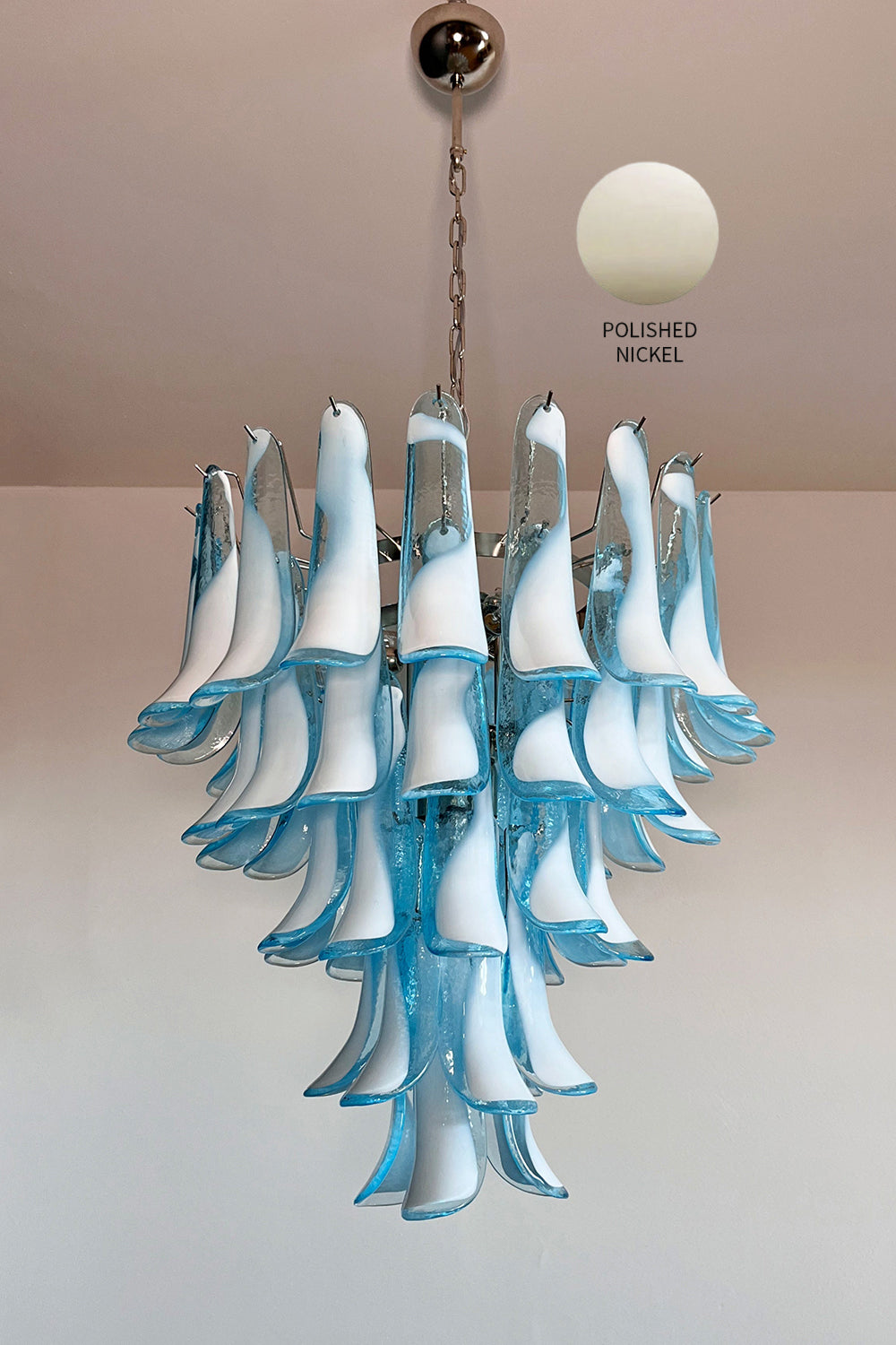 Blue Art Petal Chandelier