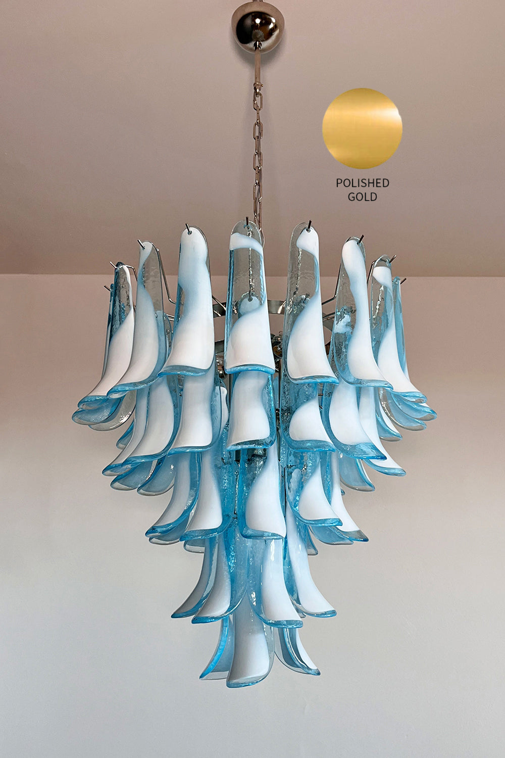 Blue Art Petal Chandelier
