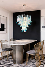 Blue Art Petal Chandelier