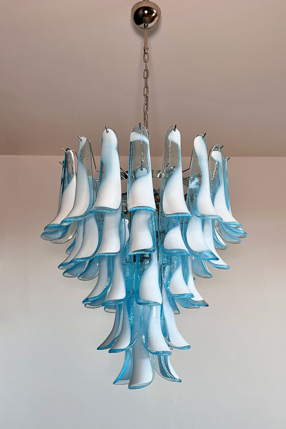 Blue Art Petal Chandelier