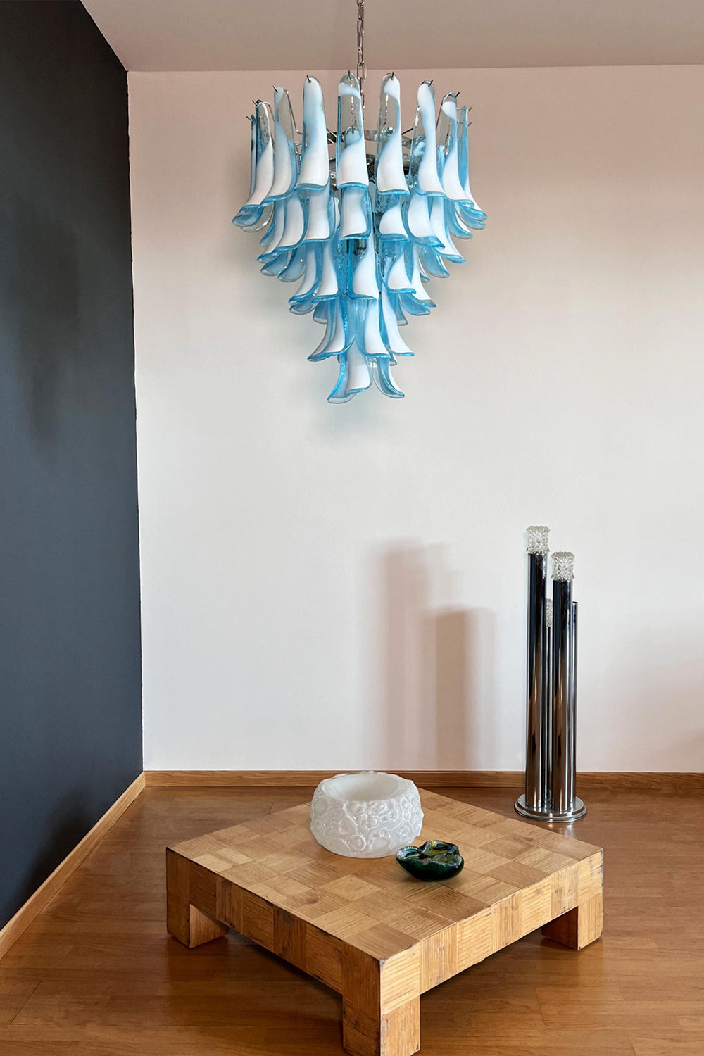 Blue Art Petal Chandelier