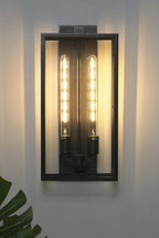 Brass Box Outdoor Wall Light