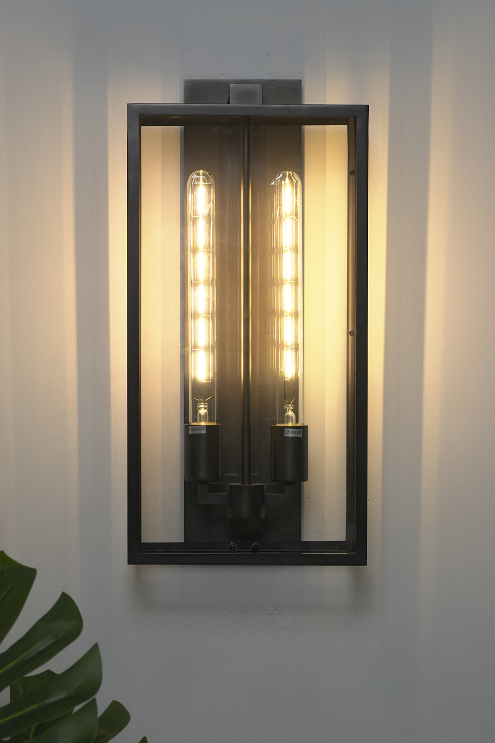 Brass Box Outdoor Wall Light