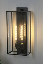 Brass Box Outdoor Wall Light