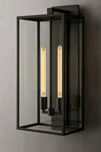 Brass Box Outdoor Wall Light
