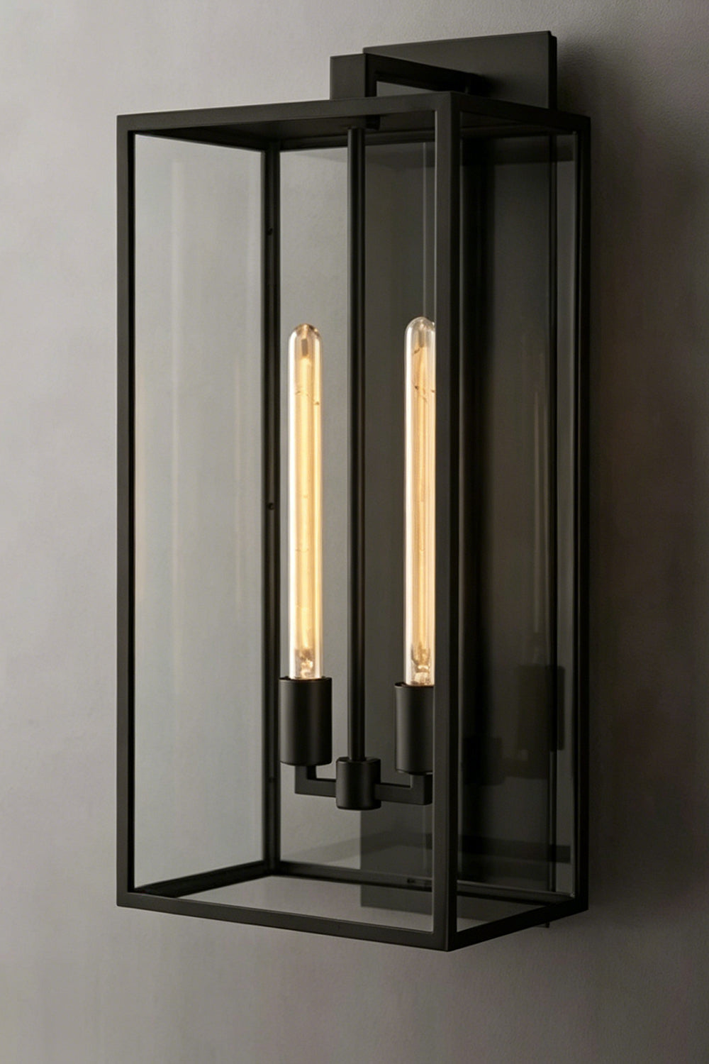 Brass Box Outdoor Wall Light