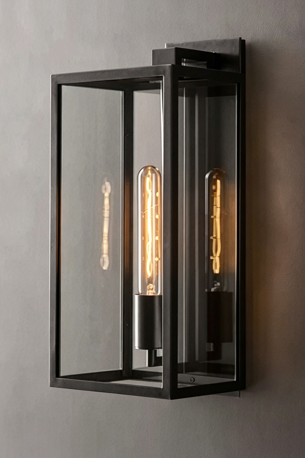 Brass Box Outdoor Wall Light