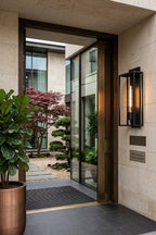 Brass Box Outdoor Wall Light