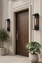 Brass Box Outdoor Wall Light