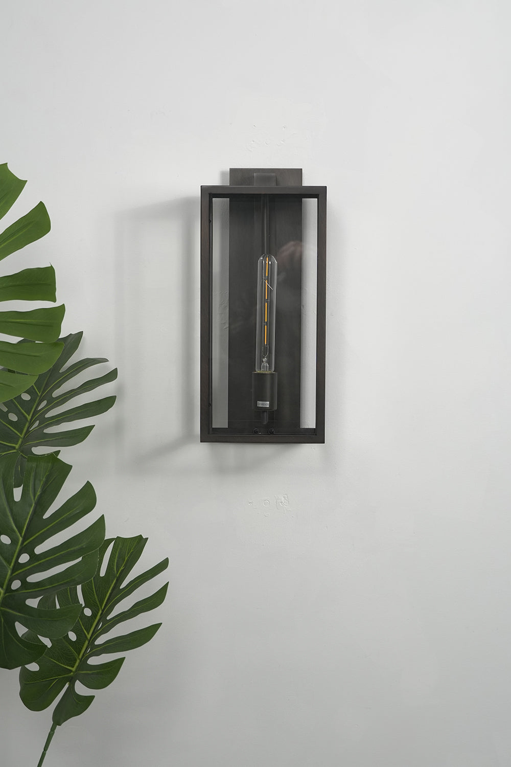 Brass Box Outdoor Wall Light