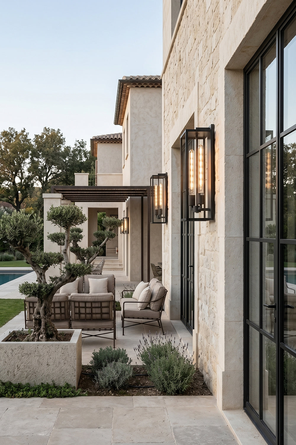 Brass Box Outdoor Wall Light