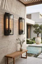 Brass Box Outdoor Wall Light