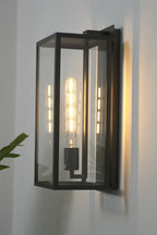 Brass Box Outdoor Wall Light