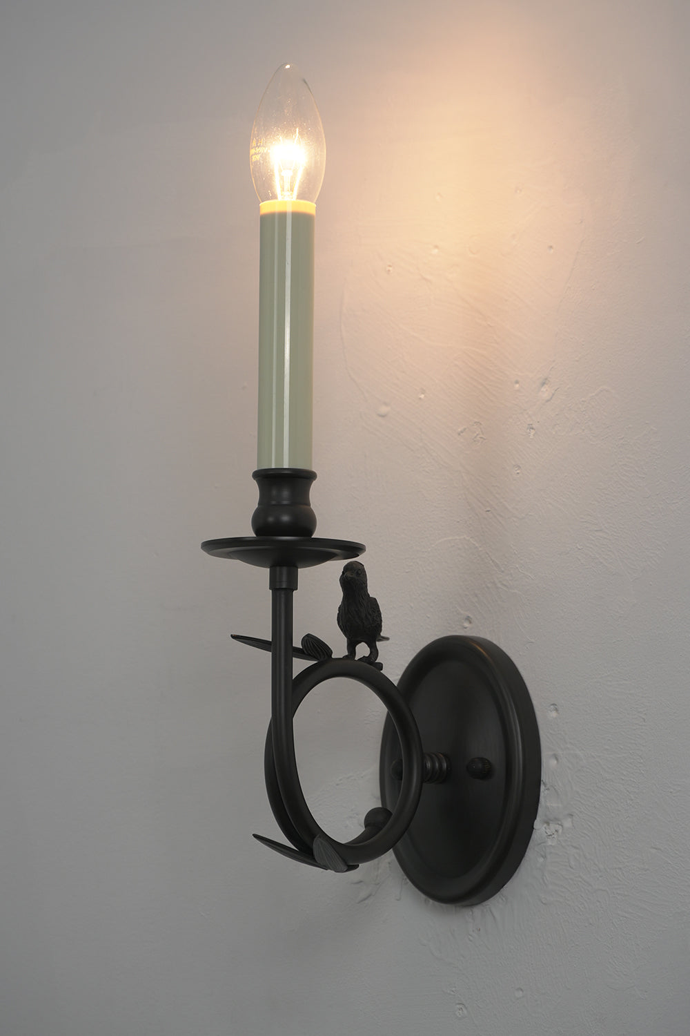 Brass Perched Bird Wall Light