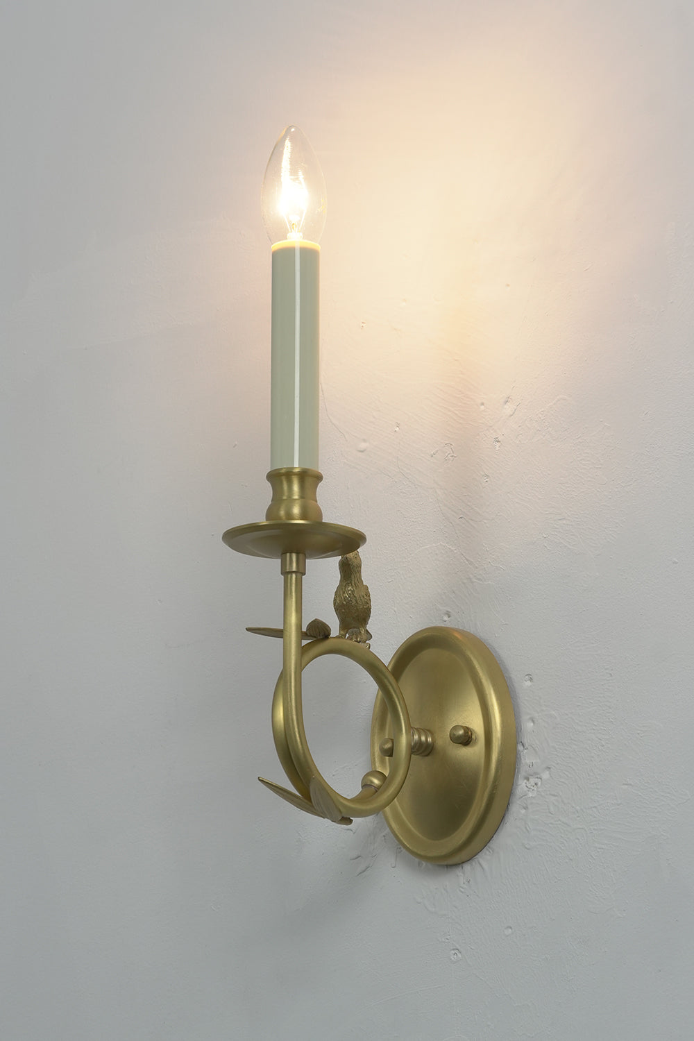 Brass Perched Bird Wall Light