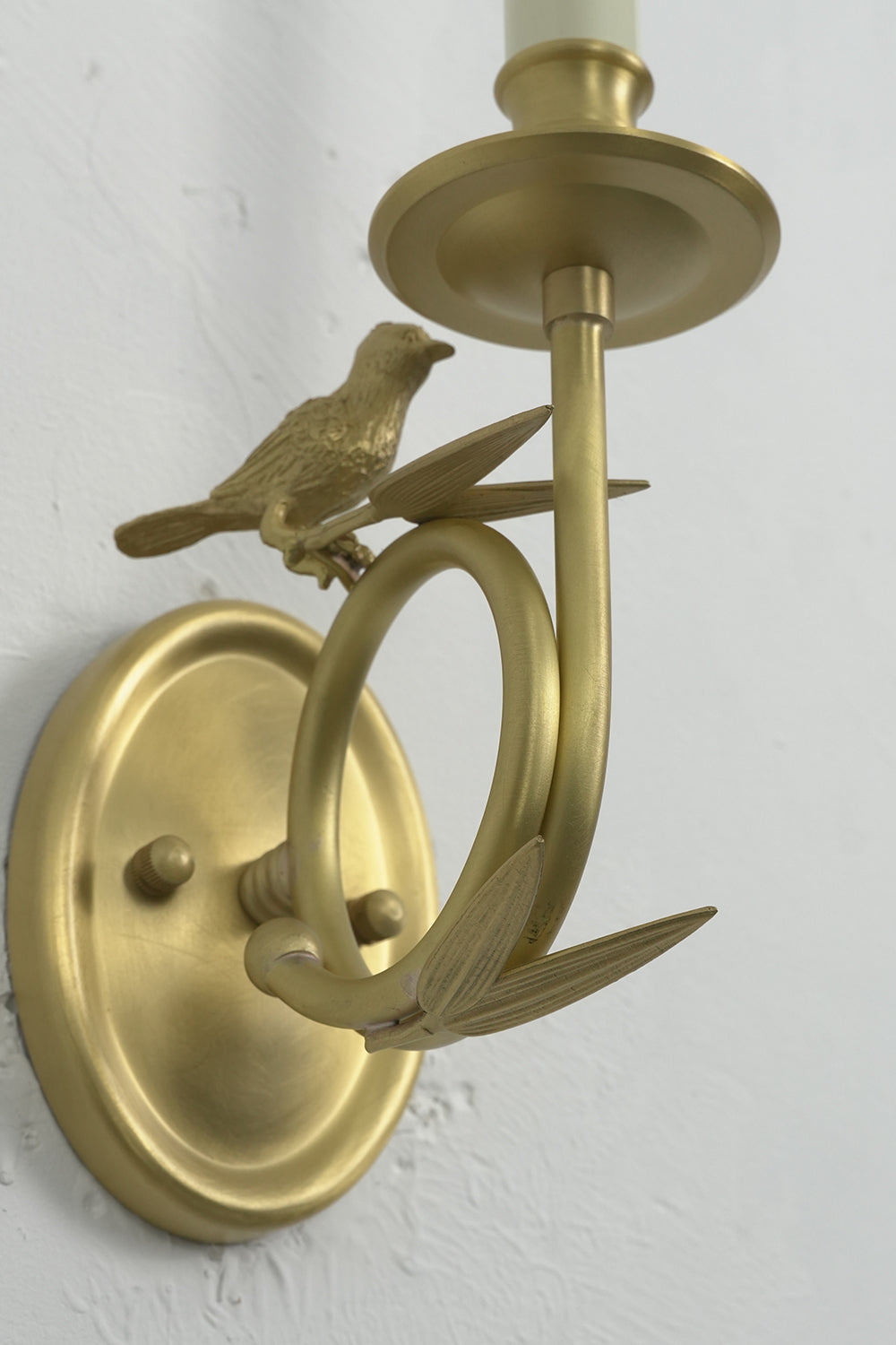 Brass Perched Bird Wall Light