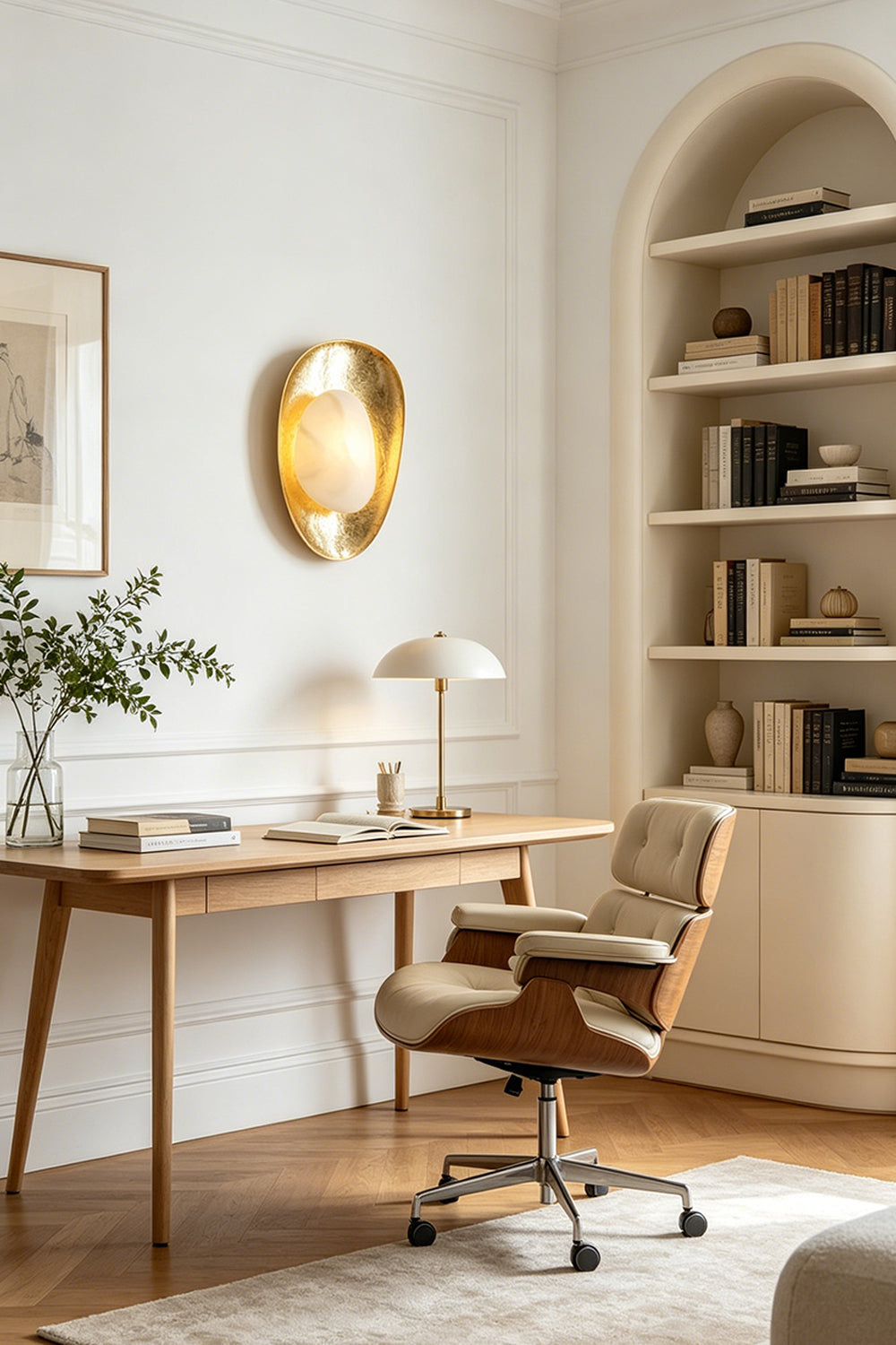 Caeliform Aurelia Alabaster Wall Lamp
