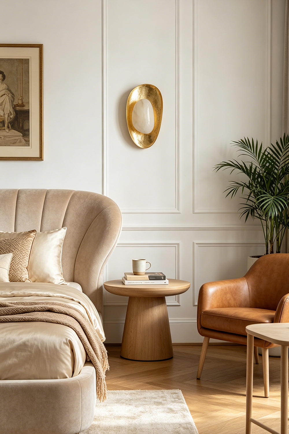 Caeliform Aurelia Alabaster Wall Lamp