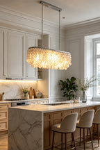 Capiz Shell Elongated  Chandelier