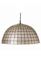 Capiz Shell Grid Dome Pendant Light
