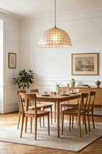 Capiz Shell Grid Dome Pendant Light