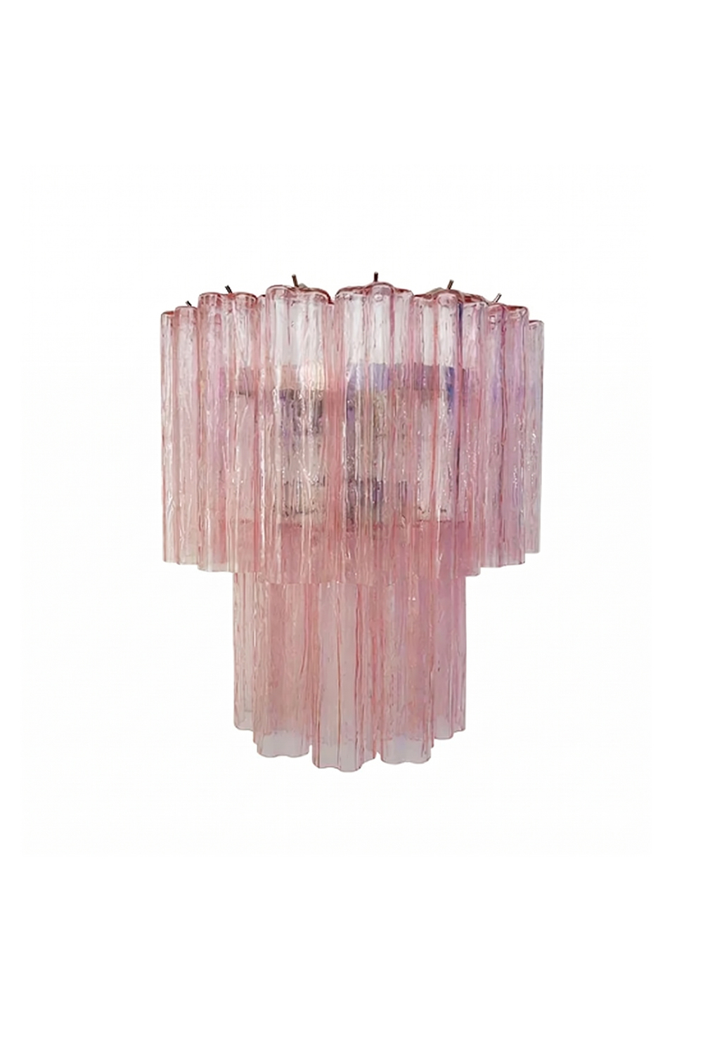 Cascading Prism Pink Glass Wall Ligh