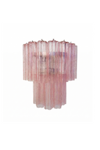 Cascading Prism Pink Glass Wall Ligh